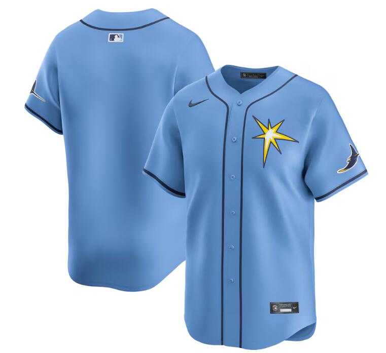 Men%27s Tampa Bay Rays Blank Light Blue Alternate Limited Stitched Baseball Jersey Dzhi->tampa bay rays->MLB Jersey